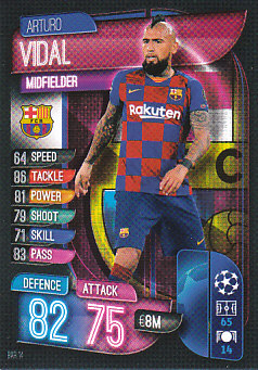 Arturo Vidal FC Barcelona 2019/20 Topps Match Attax CL #BAR14